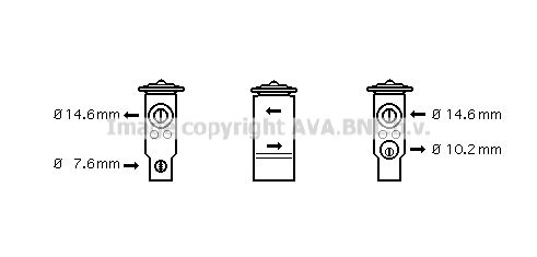 AVA QUALITY COOLING Расширительный клапан, кондиционер TO1045